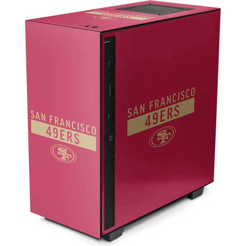 NFL San Francisco 49ers Red Performance Series NZXT H510 Compact ATX Mid-Tower Case Skin