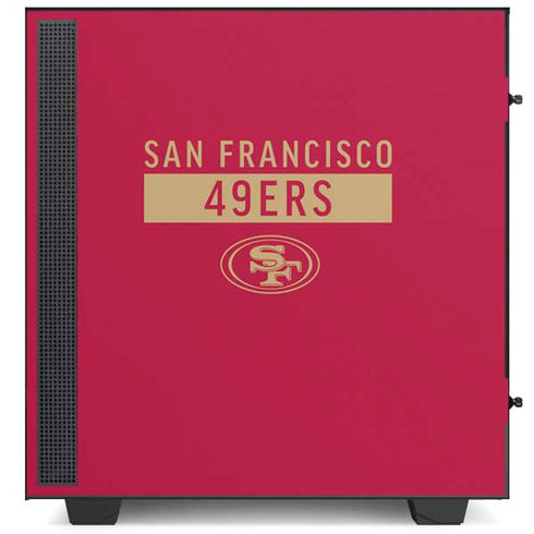 NFL San Francisco 49ers Red Performance Series NZXT H510 Compact ATX Mid-Tower Case Skin
