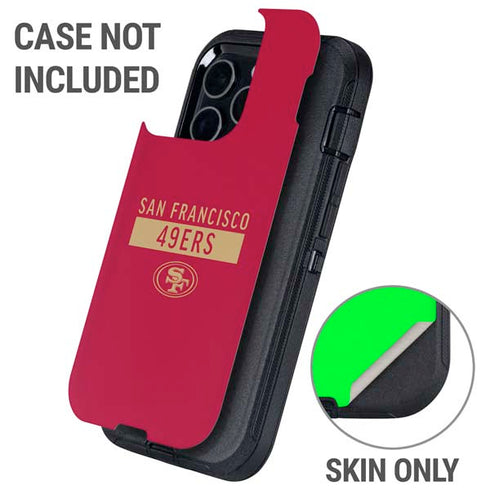 NFL San Francisco 49ers Red Performance Series Otterbox Defender iPhone Skin