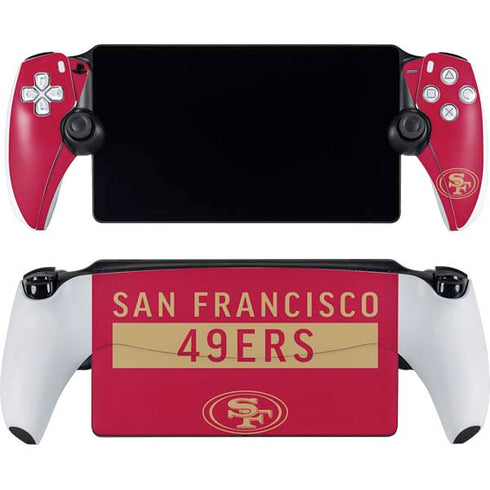 NFL San Francisco 49ers Red Performance Series PlayStation Portal Remote Player Skin