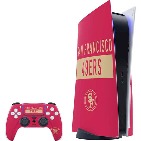 NFL San Francisco 49ers Red Performance Series PS5 Bundle Skin