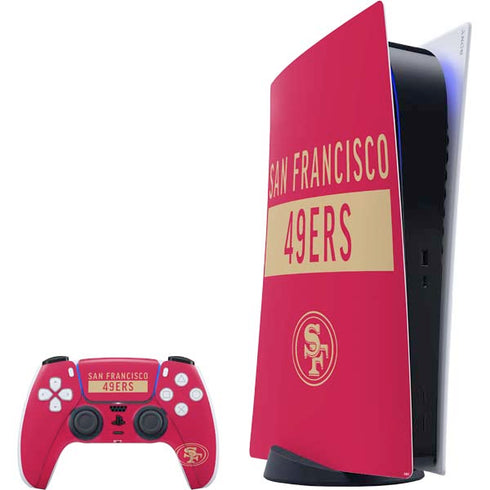 NFL San Francisco 49ers Red Performance Series PS5 Digital Edition Bundle Skin