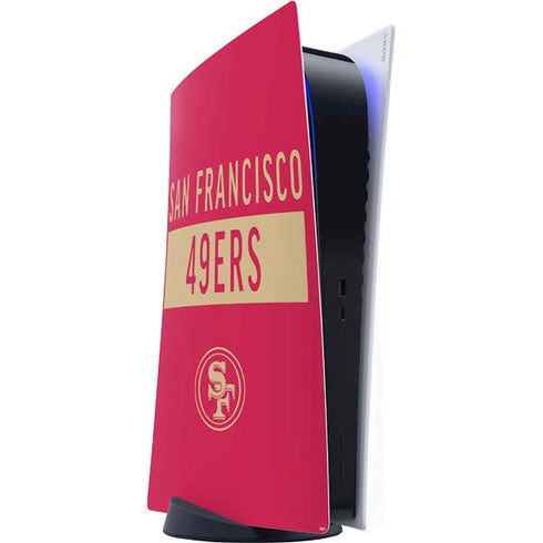 NFL San Francisco 49ers Red Performance Series PS5 Digital Edition Console Skin