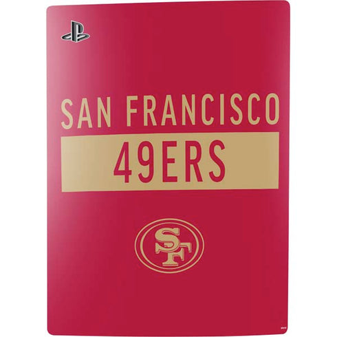 NFL San Francisco 49ers Red Performance Series PS5 Digital Edition Console Skin