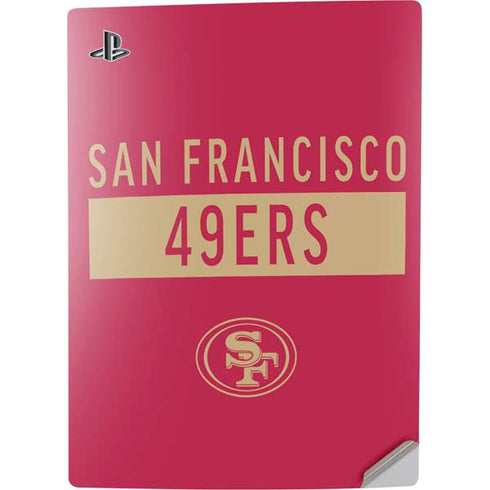 NFL San Francisco 49ers Red Performance Series PS5 Digital Edition Console Skin