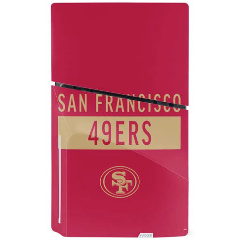 NFL San Francisco 49ers Red Performance Series PS5 Slim Disk Console Skin