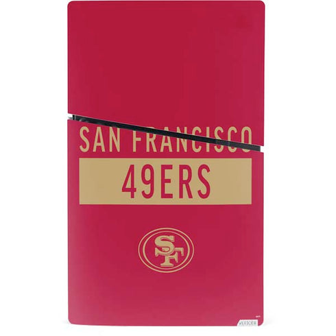 NFL San Francisco 49ers Red Performance Series PS5 Slim Digital Edition Console Skin