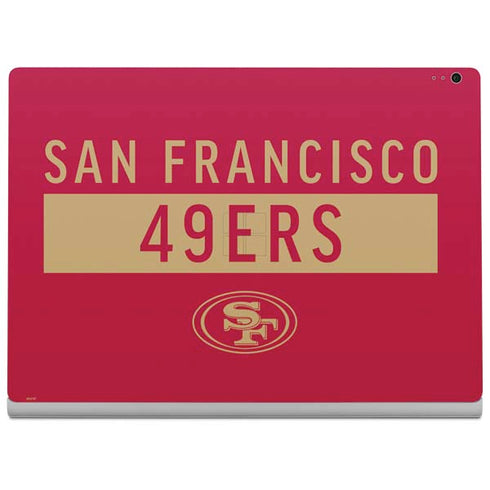 NFL San Francisco 49ers Red Performance Series Surface Book 2 13.5in Skin