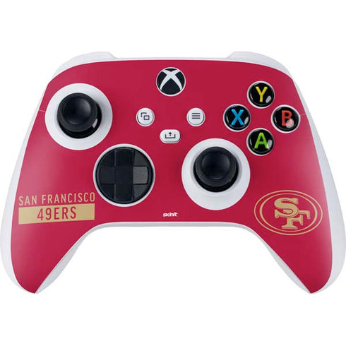 NFL San Francisco 49ers Red Performance Series Xbox Series S Controller Skin