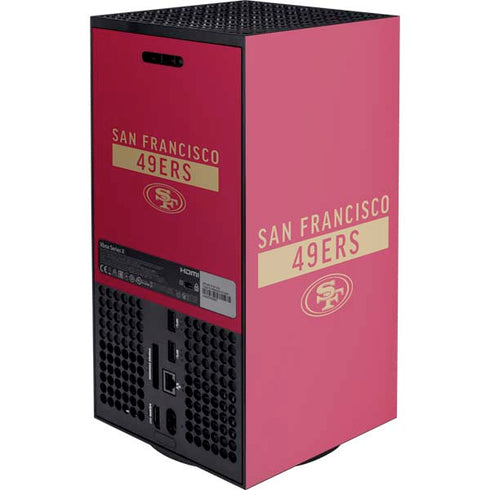 NFL San Francisco 49ers Red Performance Series Xbox Series X Console Skin