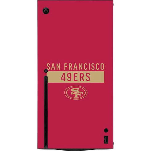 NFL San Francisco 49ers Red Performance Series Xbox Series X Console Skin