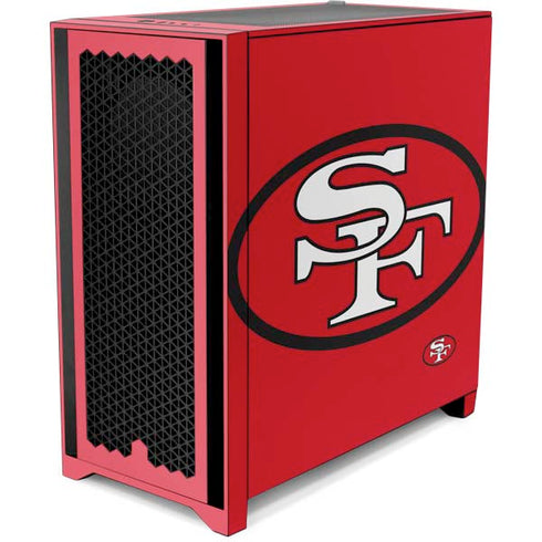 NFL San Francisco 49ers Retro Logo Corsair 4000D Tempered Glass Mid-Tower ATX Case Skin