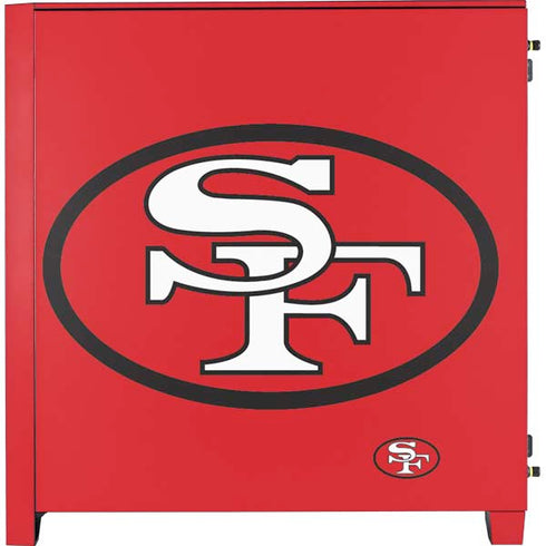 NFL San Francisco 49ers Retro Logo Corsair 4000D Tempered Glass Mid-Tower ATX Case Skin