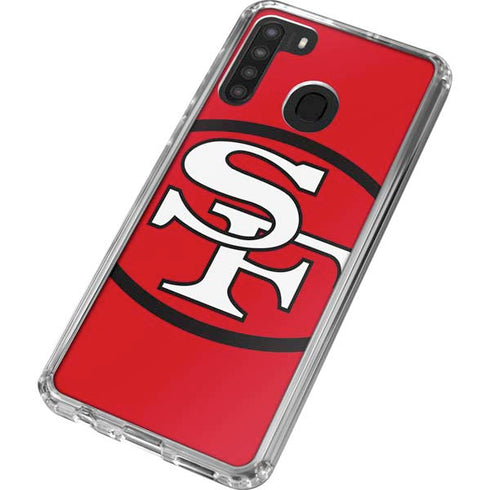 NFL San Francisco 49ers Retro Logo Galaxy A21 Clear Case