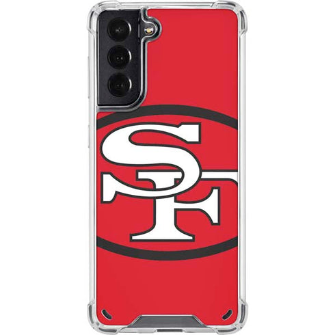 NFL San Francisco 49ers Retro Logo Galaxy S21 5G Clear Case