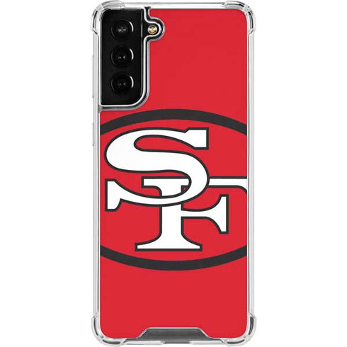 NFL San Francisco 49ers Retro Logo Galaxy S21 FE Clear Case