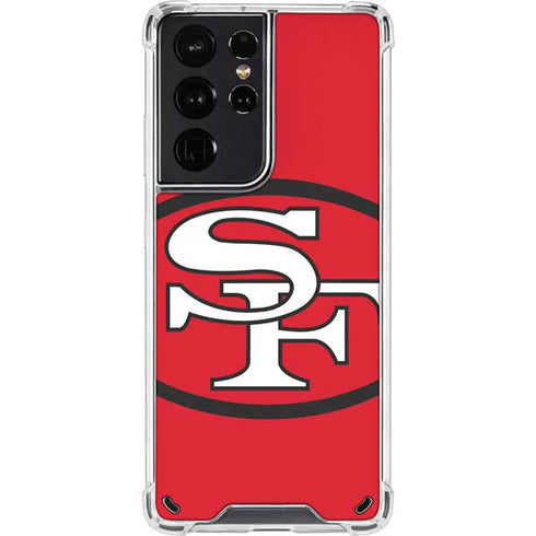 NFL San Francisco 49ers Retro Logo Galaxy S21 Ultra 5G Clear Case