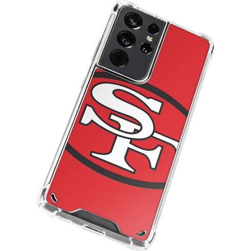 NFL San Francisco 49ers Retro Logo Galaxy S21 Ultra 5G Clear Case