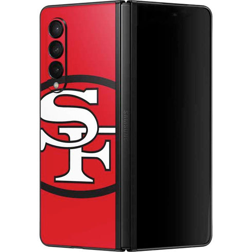 NFL San Francisco 49ers Retro Logo Galaxy Z Fold3 5G Skin