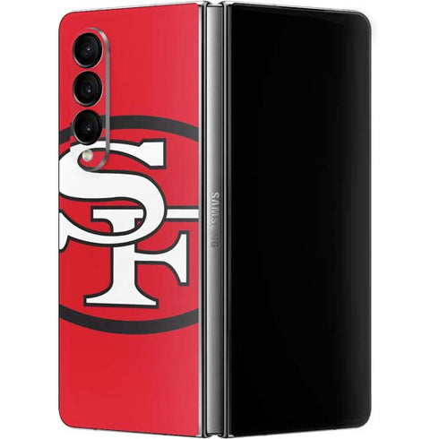 NFL San Francisco 49ers Retro Logo Galaxy Z Fold4 5G Skin