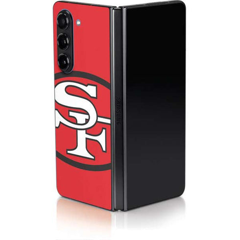 NFL San Francisco 49ers Retro Logo Galaxy Z Fold5 5G Skin