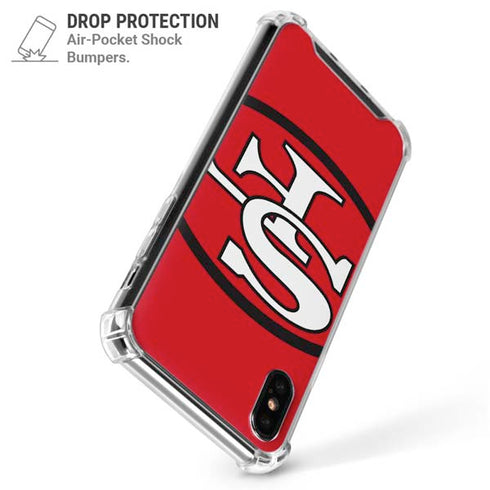 NFL San Francisco 49ers Retro Logo iPhone X/XS Clear Case