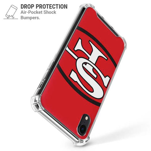 NFL San Francisco 49ers Retro Logo iPhone XR Clear Case