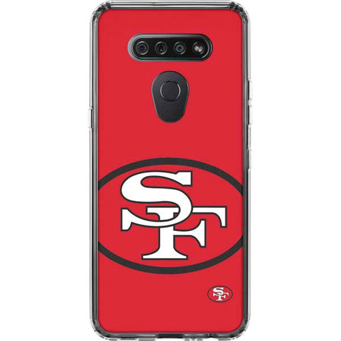 NFL San Francisco 49ers Retro Logo LG K51/Q51 Clear Case