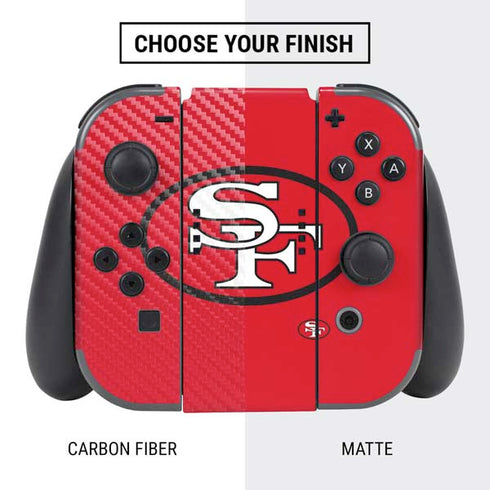 NFL San Francisco 49ers Retro Logo Nintendo Switch Bundle Skin