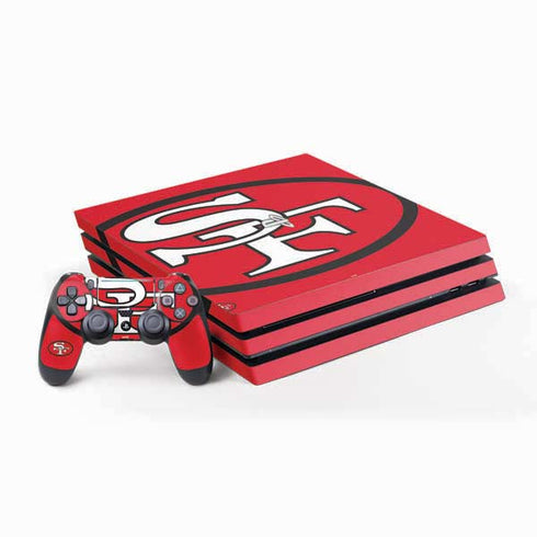 NFL San Francisco 49ers Retro Logo PS4 Pro Bundle Skin