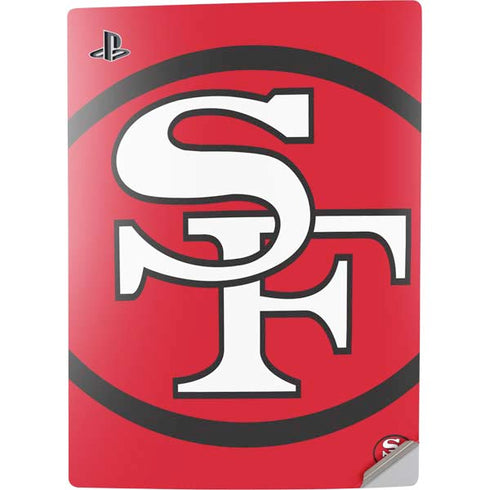 NFL San Francisco 49ers Retro Logo PS5 Digital Edition Console Skin