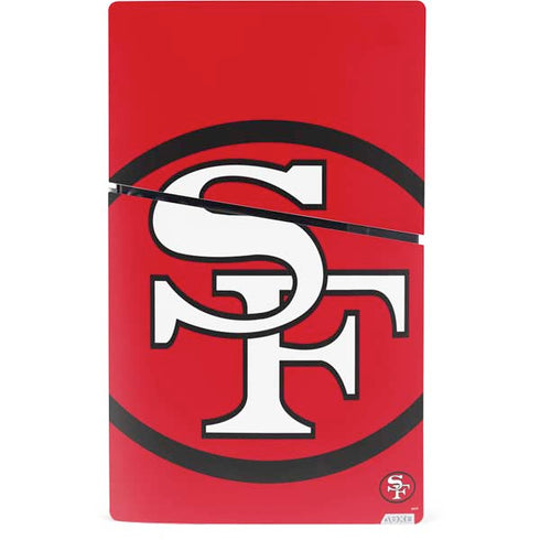 NFL San Francisco 49ers Retro Logo PS5 Slim Digital Edition Bundle Skin