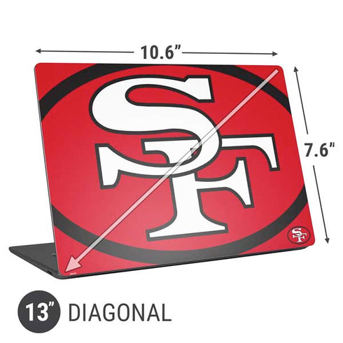 NFL San Francisco 49ers Retro Logo Universal Laptop 13in (10.6 x 7.6in) Skin