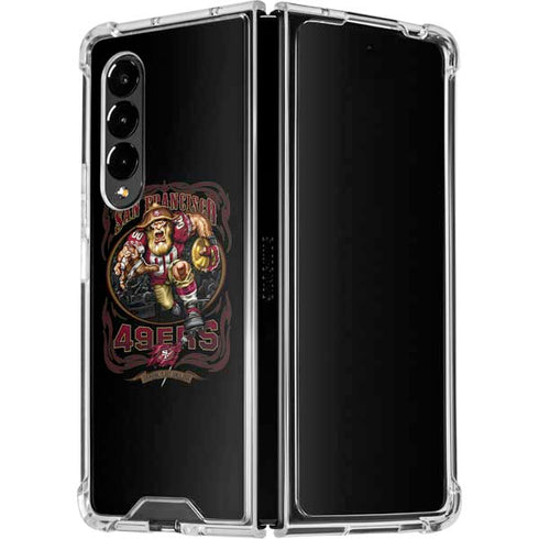 Liquid Blue NFL San Francisco 49ers Running Back Galaxy Z Fold4 5G Clear Case