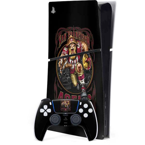 Liquid Blue NFL San Francisco 49ers Running Back PS5 Slim Digital Edition Bundle Skin