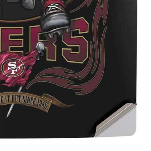 Liquid Blue NFL San Francisco 49ers Running Back PS5 Slim Digital Edition Console Skin