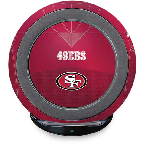 NFL San Francisco 49ers Team Jersey Fast Charge Wireless Charging Stand Skin