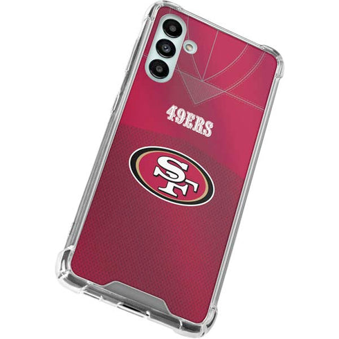 NFL San Francisco 49ers Team Jersey Galaxy A13 5G Clear Case