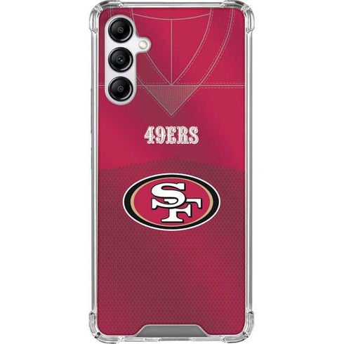 NFL San Francisco 49ers Team Jersey Galaxy A14 5G Clear Case