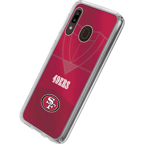 NFL San Francisco 49ers Team Jersey Galaxy A20 Clear Case