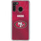 NFL San Francisco 49ers Team Jersey Galaxy A21 Clear Case