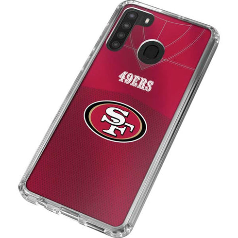 NFL San Francisco 49ers Team Jersey Galaxy A21 Clear Case
