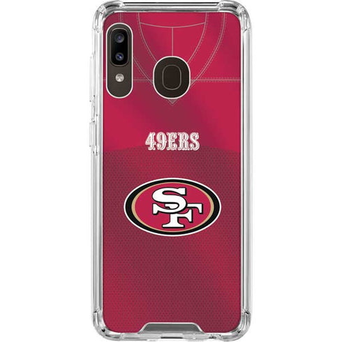 NFL San Francisco 49ers Team Jersey Galaxy A30 Clear Case