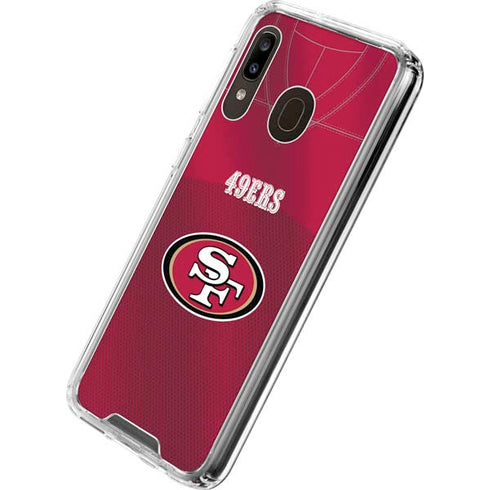 NFL San Francisco 49ers Team Jersey Galaxy A30 Clear Case