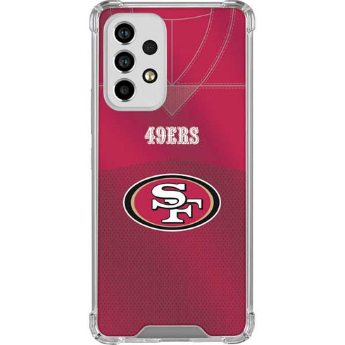 NFL San Francisco 49ers Team Jersey Galaxy A33 5G Clear Case