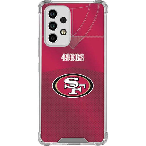 NFL San Francisco 49ers Team Jersey Galaxy A53 5G Clear Case