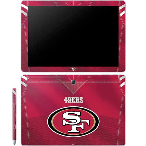 NFL San Francisco 49ers Team Jersey Galaxy Book 12in Skin