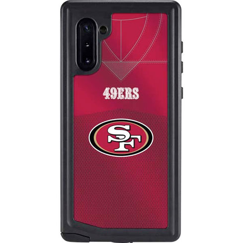 NFL San Francisco 49ers Team Jersey Galaxy Note 10 Waterproof Case