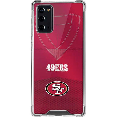 NFL San Francisco 49ers Team Jersey Galaxy Note20 5G Clear Case