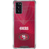 NFL San Francisco 49ers Team Jersey Galaxy Note20 5G Clear Case